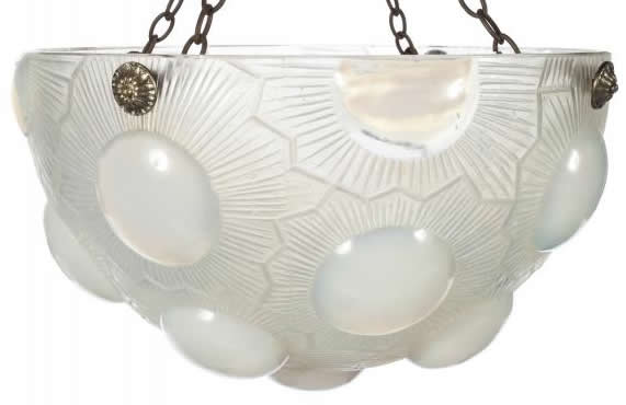 Rene Lalique Hanging Light Fixture Soleil
