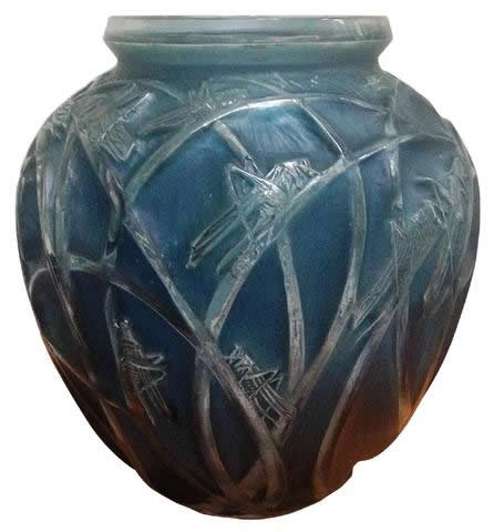 Rene Lalique Vase Sauterelles