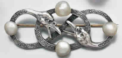 Rene Lalique Swans Brooch