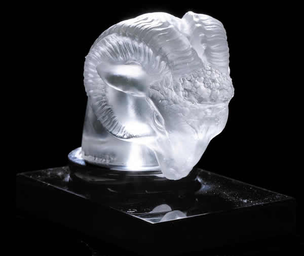 Rene Lalique Tete De Belier Bookend