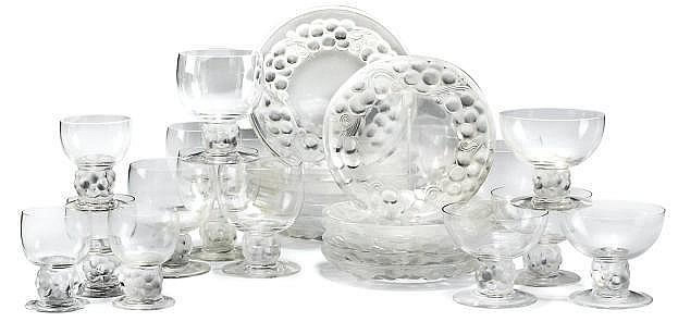 Rene Lalique Thomery Tableware