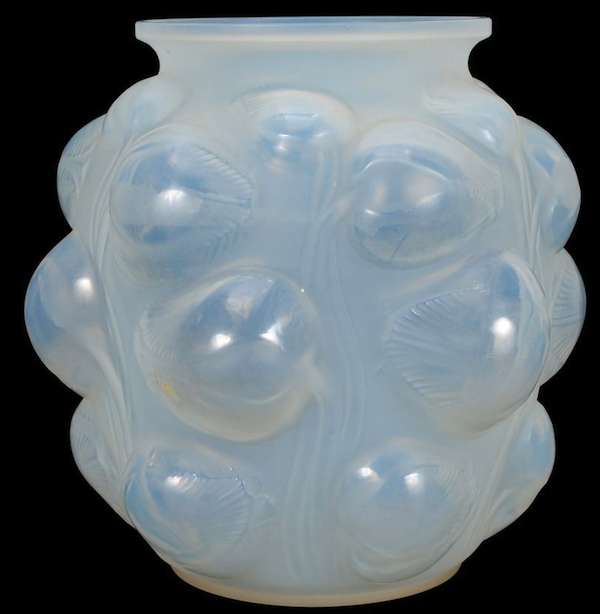 Rene Lalique Opalescent Vase Tulipes
