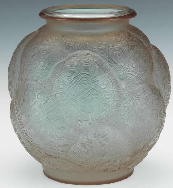 Rene Lalique Vase Turtles
