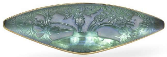 Rene Lalique Brooch Vase De Bluets