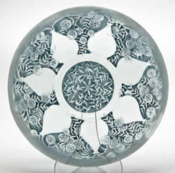 Rene Lalique Plate Vases