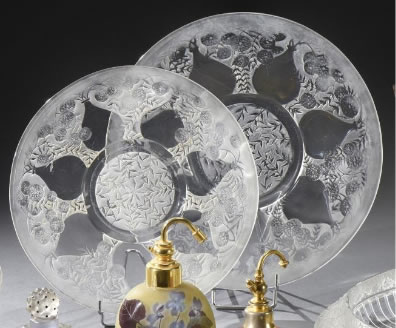 Rene Lalique Plate Vases