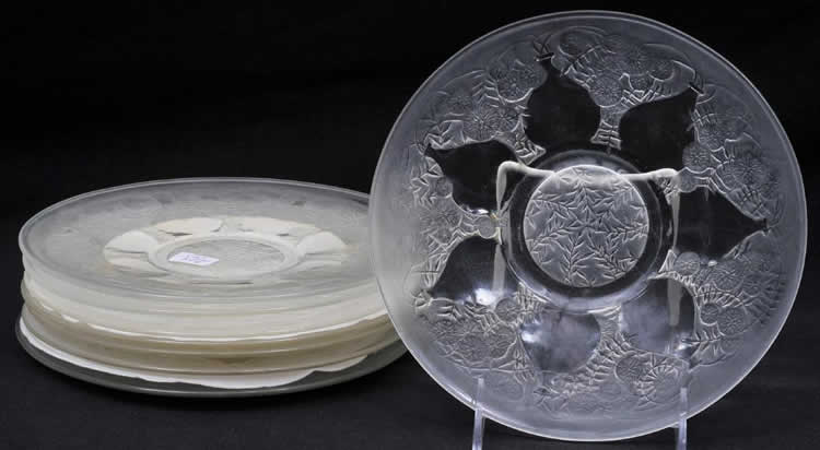 Rene Lalique Plate Vases