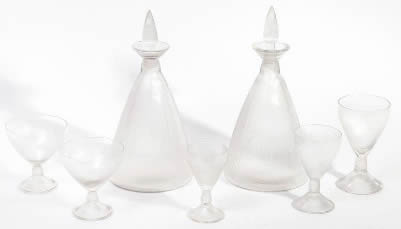 Rene Lalique Vigne Strie Tableware