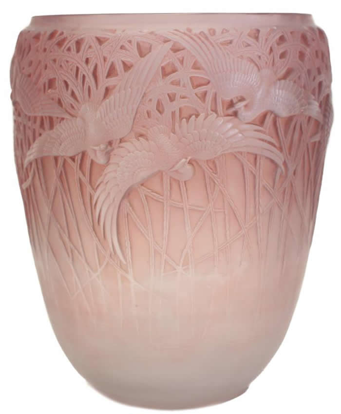 Rene Lalique Vase Aigrettes
