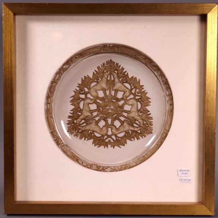 Rene Lalique Plate Chasse Chiens