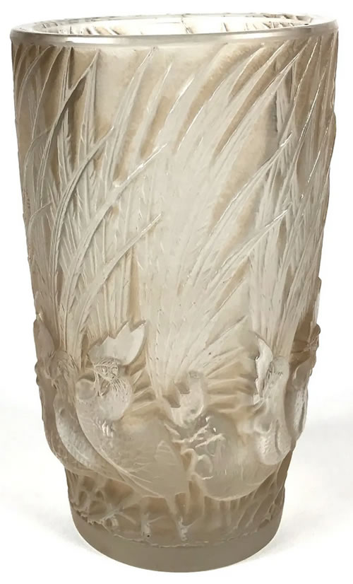 Rene Lalique Vase Coqs Et Plumes