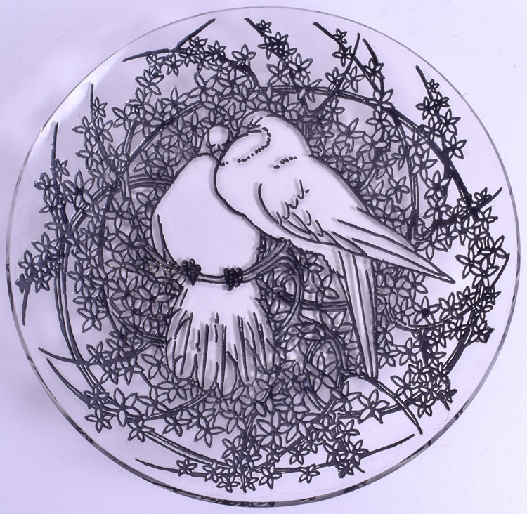 Rene Lalique Plate Deux Pigeons