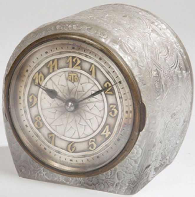 Rene Lalique Clock Eglantine