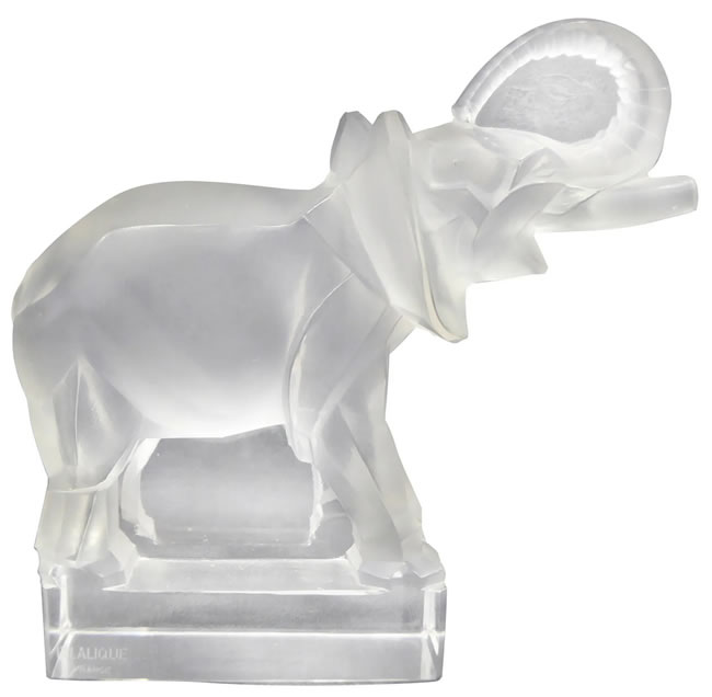 Rene Lalique Paperweight Elephant