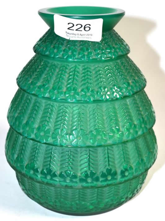 Rene Lalique Vase Ferrieres