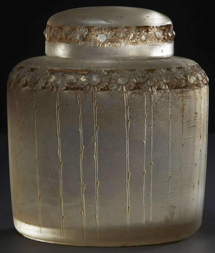 Rene Lalique Frises Marguerites Cire Perdue Covered Vase