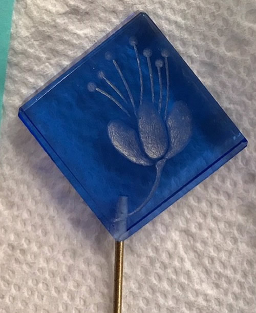 Rene Lalique Fuchsia Stickpin