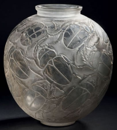 Rene Lalique Vase Gros Scarabees