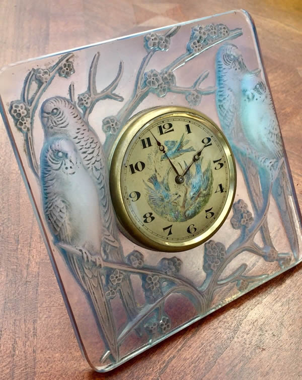 Rene Lalique Clock Inseparables