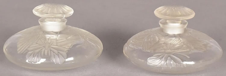 Rene Lalique Perfume Bottle Lenticulaire Fleurs