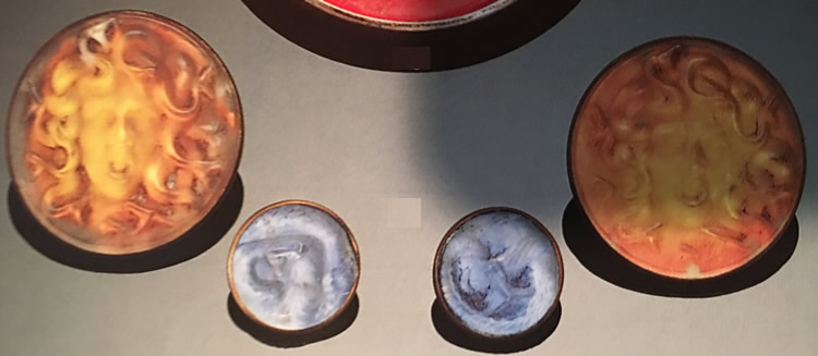 Rene Lalique Meduse Et Serpent Cufflink