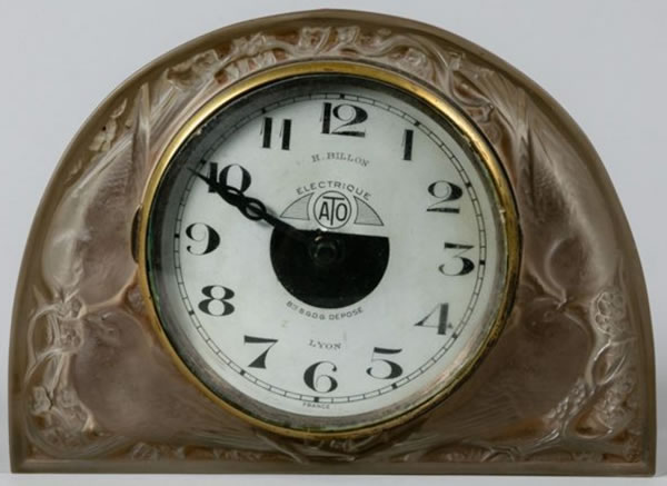 Rene Lalique Clock Moineaux