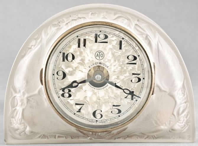 Rene Lalique Clock Moineaux