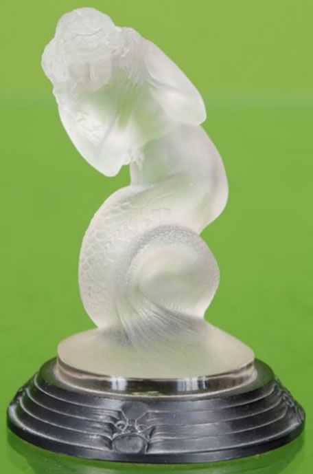 Rene Lalique Naiade On Masques Base Statue