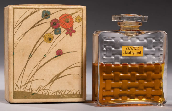 Rene Lalique Perfume Bottle Oeillet