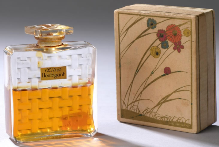 Rene Lalique Perfume Bottle Oeillet