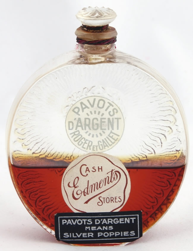 Rene Lalique Perfume Bottle Pavots d'Argent