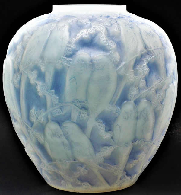 Rene Lalique Vase Perruches