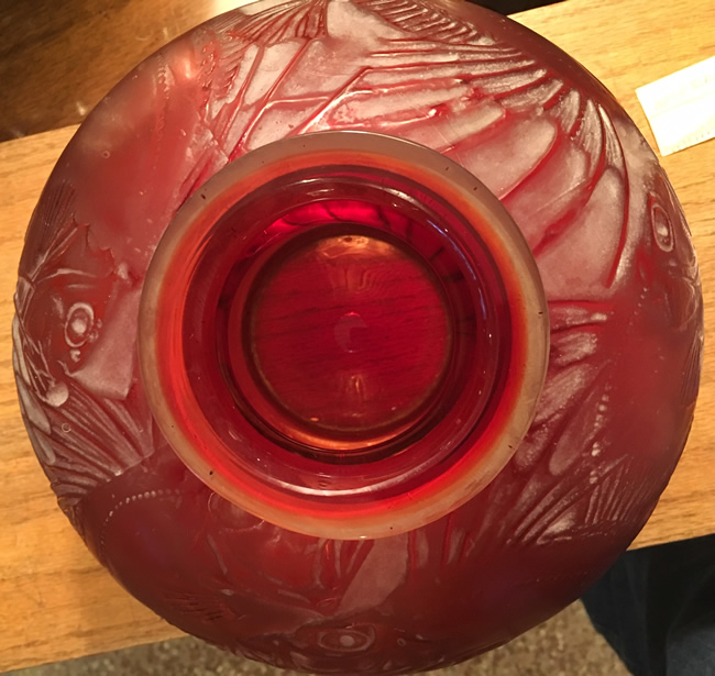 Rene Lalique Vase Poissons