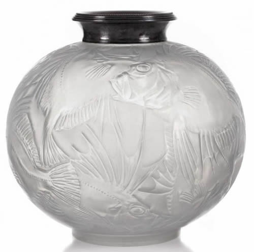 Rene Lalique Vase Poissons