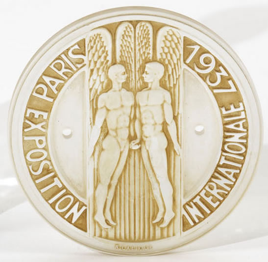 Rene Lalique Medallion Exposition Internationale Paris 1937 