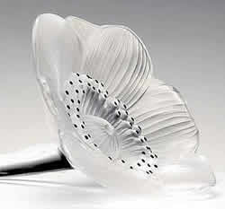 Anemone Ouverte Lalique France Crystal Modern Paperweight