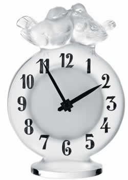 Antoinette Lalique France Modern Crystal Clock