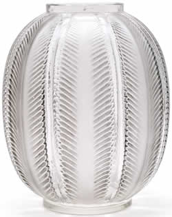Biskra Lalique France Crystal Modern Vase