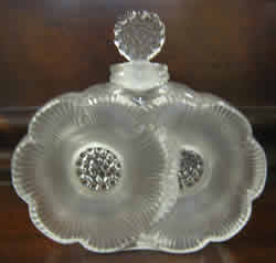 Deux Fleurs Rene Lalique Crystal Modern Perfume Bottle