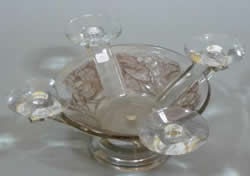 Faisans Lalique France Crystal Modern Candleholder