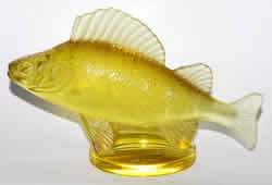 Perche Lalique France Crystal Paperweight Car Mascot Yellow