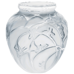 Sauterelles Lalique France Crystal Grasshopper Vase