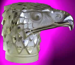 Tete D'Aigle Lalique France Crystal Car Mascot