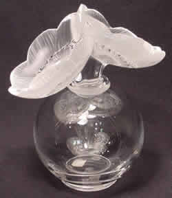 Vase Deux Anemones Lalique France Crystal Modern Perfume Bottle