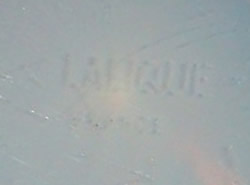 Lalique France Block Capital Letters Stenciled Signature Example No. 2