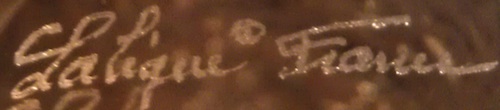 Lalique France Modern Signature With Registered Trademark Symbol Example No. 6