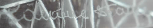 Lalique France Modern Crystal Script Signature Example No. 13