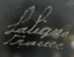 Lalique France Modern Crystal Script Signature Example No. 14