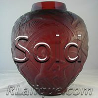 R Lalique Vase Archers