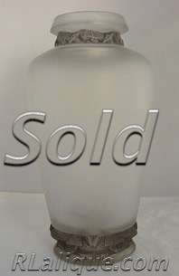 R Lalique Vase Frise Aigles